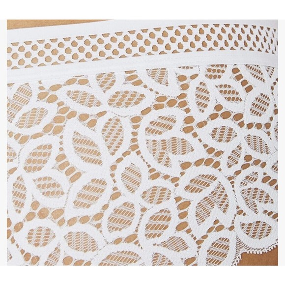 NWT Iris & Lilly Women's Crochet Lace Hipster Brief, Pack of 2, white, XS - Picture 6 of 11